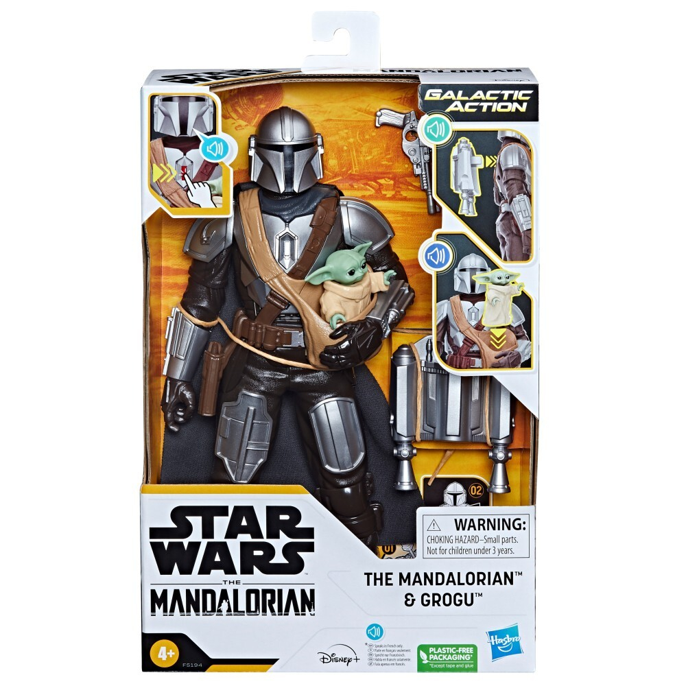 Hasbro Star Wars Galactic Action - интерактивные фигурки Мандалориана и Грогу F5194 / артикул   F5194  / GTIN 5010993959808