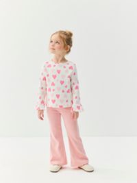 Брюки клеш из велюра "Розовый зефир"