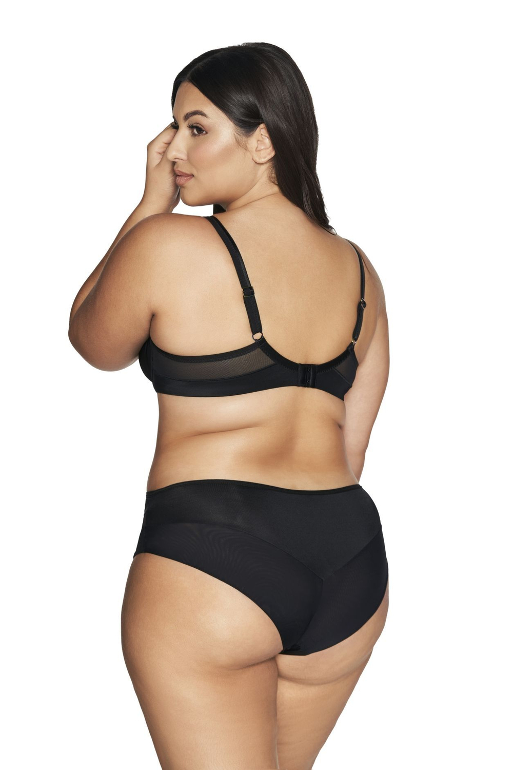 Трусики-слипы Tropea с цветочной вышивкой (Размер: XL) (Цвет: черный)