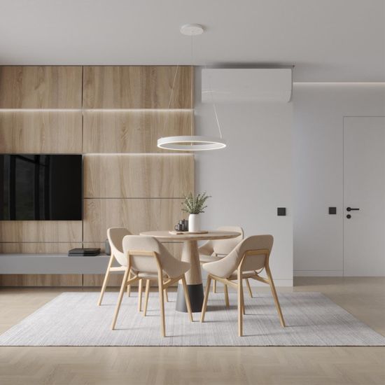 358960 OVER NT22 298 белый Светильник подвесной диммируемый, в комплекте пульт ДУ (2.4G) IP20 LED 3000К~6000К 50W 220V ITER