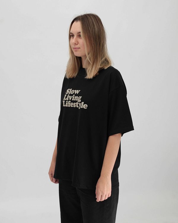 Футболка NTTR 004 Slow Living Lifetyle Черная - фото 2