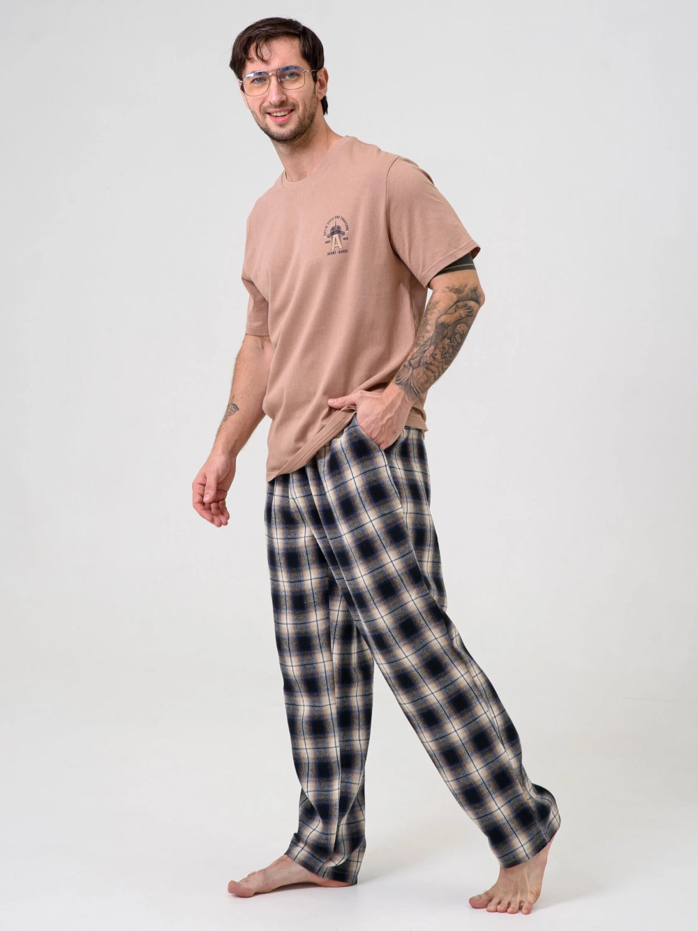 Пижама со штанами костюм домашний