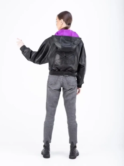 Куртка женская  кожаная оверсайз