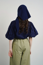 Косынка из кашемира с мериносом синего цвета