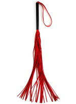 Плеть с черной ручкой кожа красный 60 см