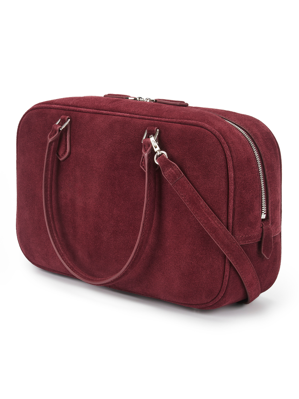 Bag ROMA M NEW suede berry color