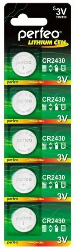 Батарейка Perfeo CR 2430 BL (Цена за 5шт)