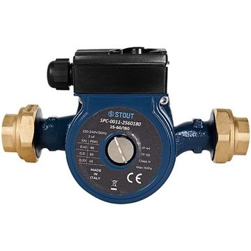 Циркуляционный насос Stout 25-60/180 с латунными гайками (SPC-0011-2560180)