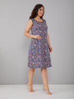 Платье П-012/темносиняя-полянка