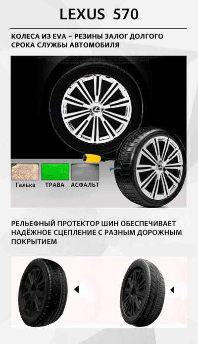 Детский электромобиль " Lexus LX570" 4WD ,12V