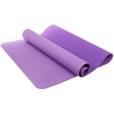 Коврик для йоги 6 мм 183х80 см «Энергия» 2х сторонний TPE, сиреневый/фиолетовый