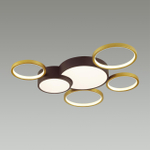 5255/99CL LEDIO LN23 000 черный, матовое золото Люстра потолочная диммир. с ДУ LED 100W 6600Лм 220V NORBERT