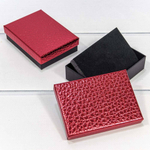 Коробка Ювелирная 11х8х3 см Набор 2 шт "Кожа крокодила" (Красный)