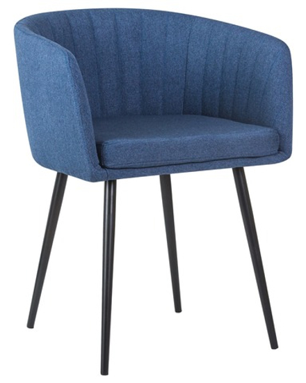 Стул обеденный DOBRIN ALINA, синяя ткань (LAR-106D-21)