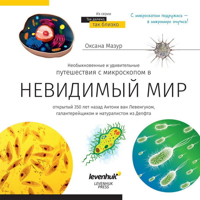 Микроскоп цифровой Levenhuk Discovery Atto Polar с книгой Невидимый мир