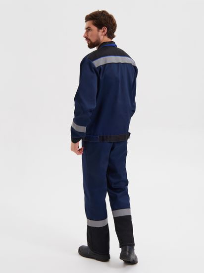 Костюм "Система" полукомбинезон (синий/черный/василек)