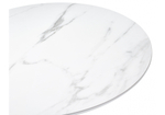 Керамический стол Woodville Тулип 90х74 белый мрамор, белый, ножки белые