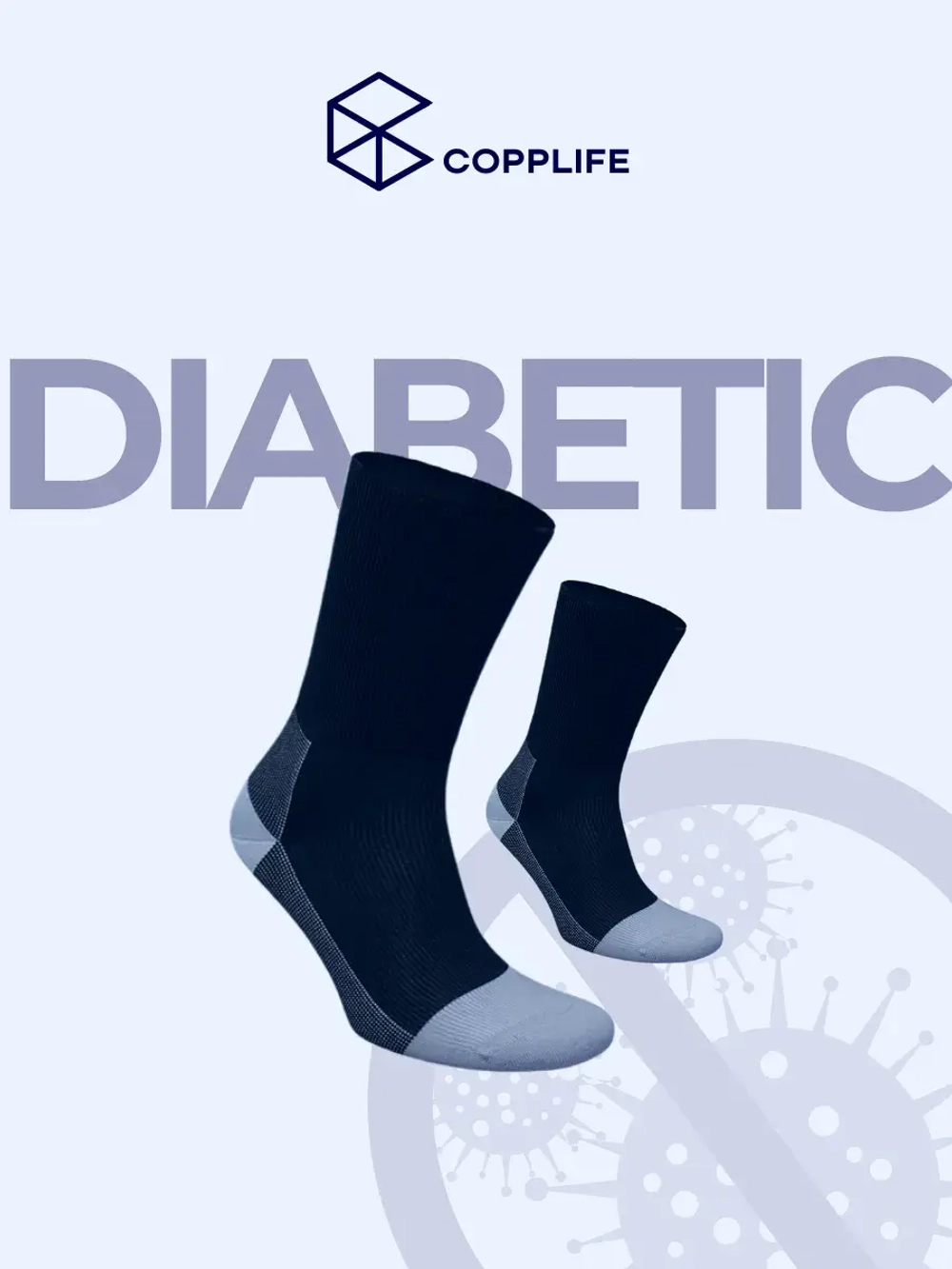 Носки COPPLIFE DIABETIC с ослабленной резинкой
