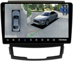 Магнитола для SsangYong Actyon 2 2011-2013 - Teyes CC3-2K-360 на Android 10, 2K QLED, 6Гб+128Гб, CarPlay, 4G SIM-слот, 4 камеры в комплекте