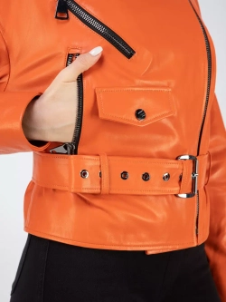 Кожаная куртка демисезонная косуха оверсайз