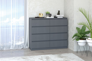 МС "Хилтон". Комод №3 1200 (8 ящ.) Графит