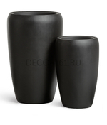 Кашпо TREEZ Effectory Black Stone Высокий округлый конус Антрацит в-51 см, д-32 см 41.33-12-22-091-BLCK-51