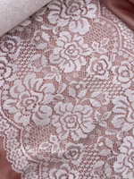 Кружево эластичное белое 190-200 мм