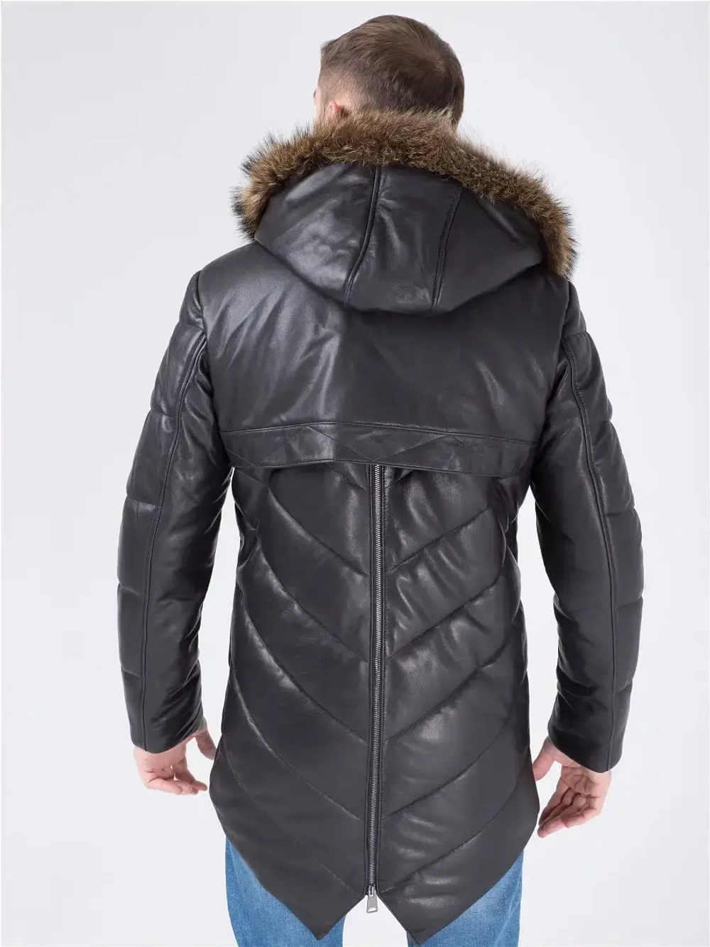 Мужская куртка/кожаная/натуральная кожа/парка/Турция