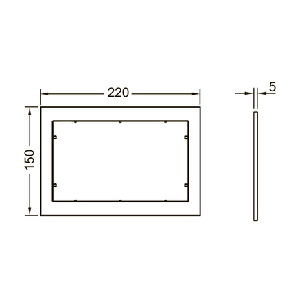 Дистанционная рамка TECEnow (хром глянцевый)