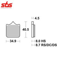 SBS 870HS тормозные колодки передние