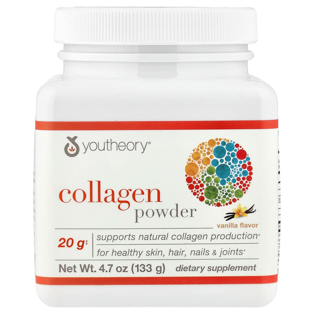 Youtheory, Коллагеновый порошок, ваниль, 133 г (4,7 унции)