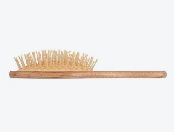 Расческа для волос Zinger Деревянная массажная с деревянными зубьями