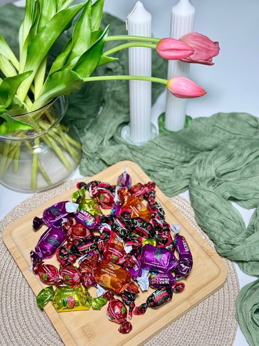 Конфеты глазированные Ассорти к чаю 500гр.