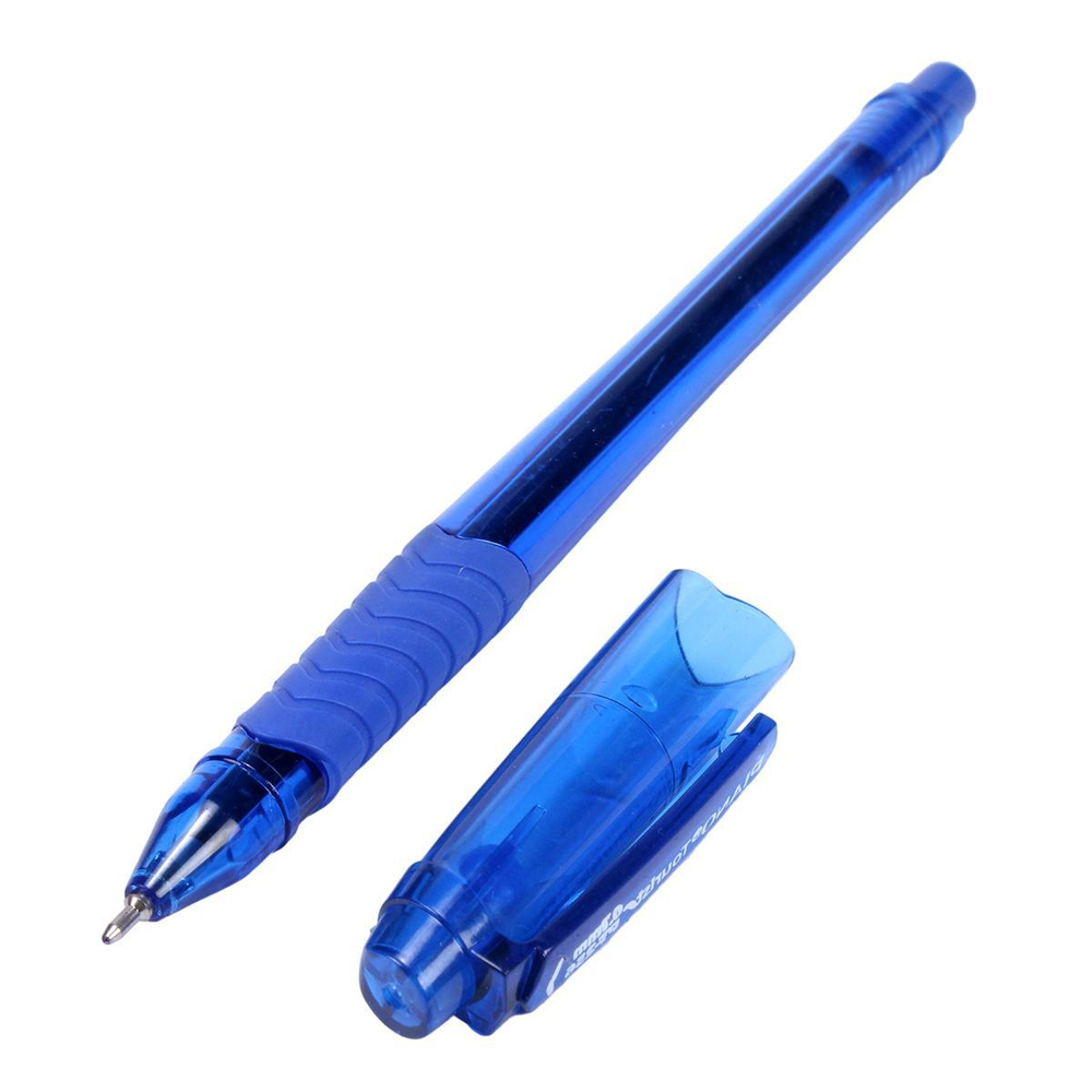 Ручка масляная 0,7 мм, синяя, с грипом "Piano"