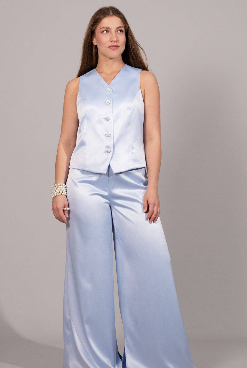 Жилет женский 3433ВЕ, голубой #111Г063433ВЕ