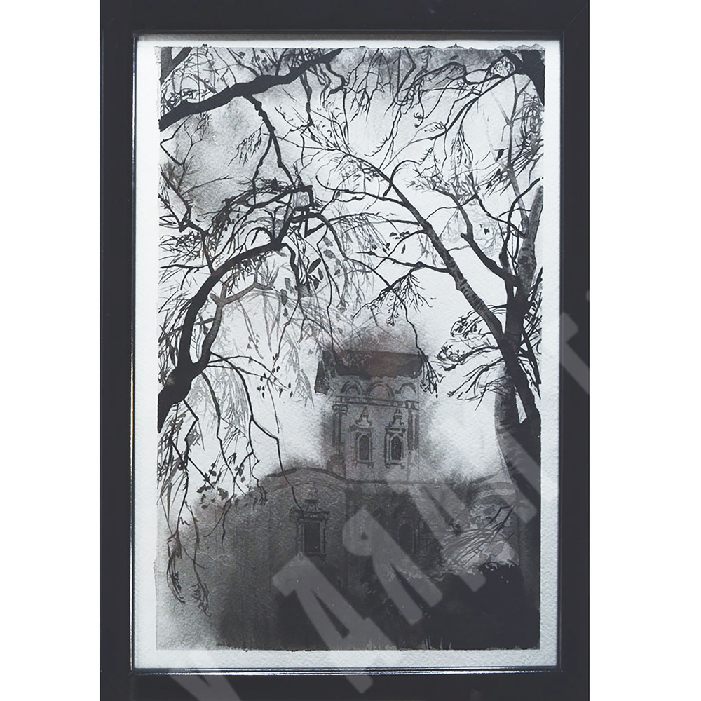 Шахматов Л.А  Симонов монастырь Тушь, бумага. 2018.