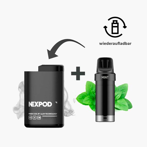 nexPOD Prefilled Pod Kit 5000 - Mint (5% nic)