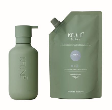 Keune So Pure Набор ОСВЕЖАЮЩИЙ (шампунь 400 мл + флакон + коробка + шубер + пакет)