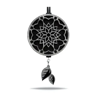 Ароматная подвеска «Дамское сердце» в упаковке с мини-брелоком, аромат в ассортименте, цвет черно-белый (КОМПЛЕКТ)