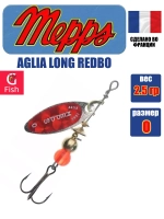 Блесна для рыбалки вращающаяся Mepps AGLIA LONG REDBO