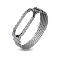 Металлический ремешок Milanese Loop для Xiaomi Mi Band 7 (Серебро)