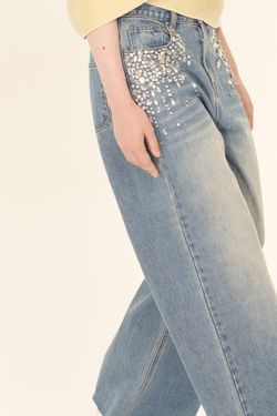 Джинсы со стразами (Кэрри Брэдшоу), голубые