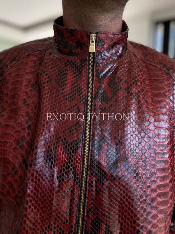 Мужская куртка из кожи питона JT-119