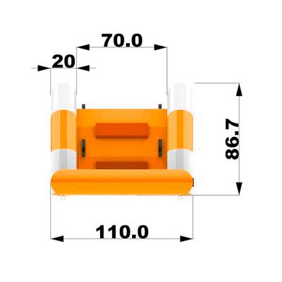 Надувная лестница для бассейна из ПВХ с бассейном, оранжевый, 1.82*1.1*0.87 м