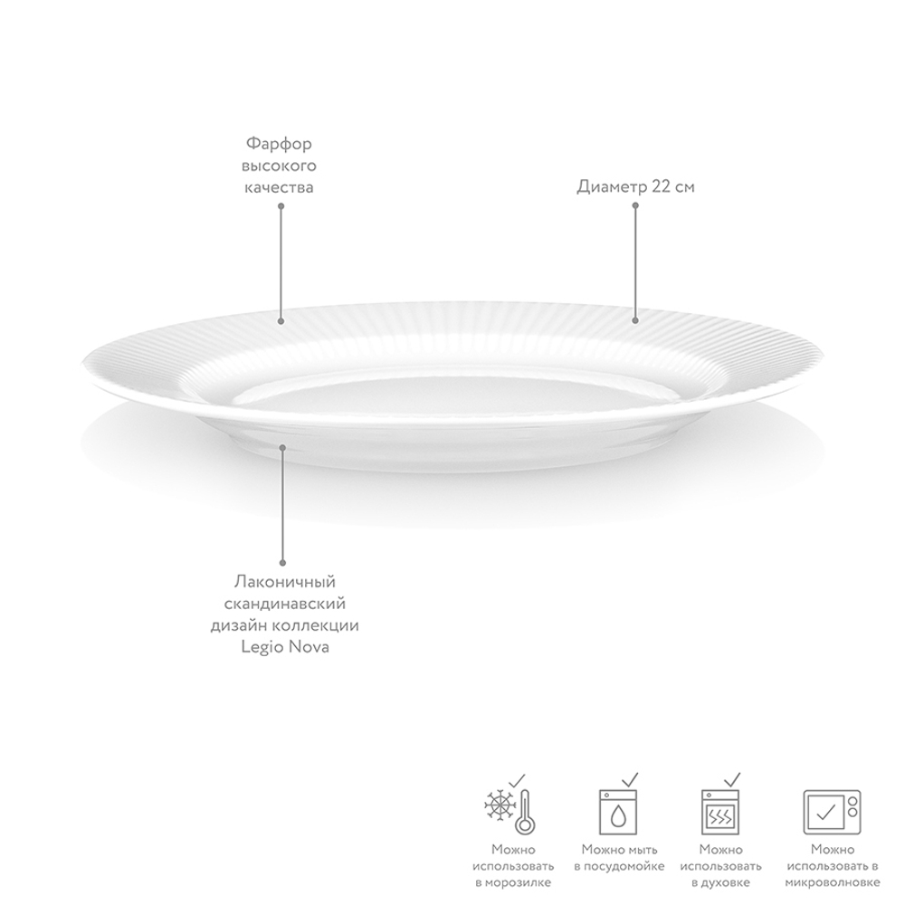 Тарелка обеденная legio nova d22 см