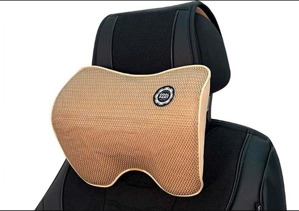 Подушка на подголовник Coolpart - MAXIMAL (1шт) - 1-BGBG-BG бежевый/ бежевый кант