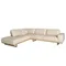 Угловой диван с левым шезлонгом 6204/5603-L-T541011 из песочной кожи