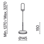 Подвесной светильник Maytoni MOD041PL-L15GB3K