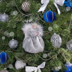 Елочное украшение Ангел Мерри Серебро