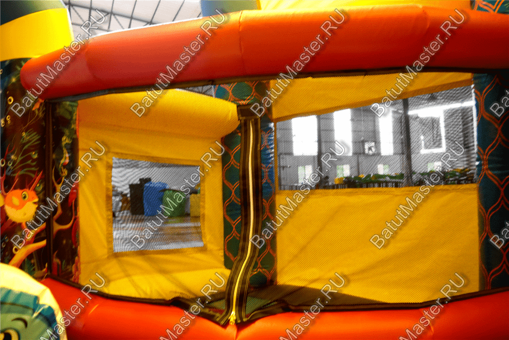 Надувной батут "Морской бриз с крышей"